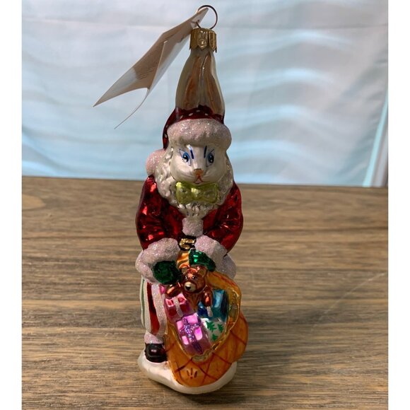 Christopher Radko Santa Suits Billy Bunny Glass Ornament 2000 Decorative Holiday - Picture 1 of 9